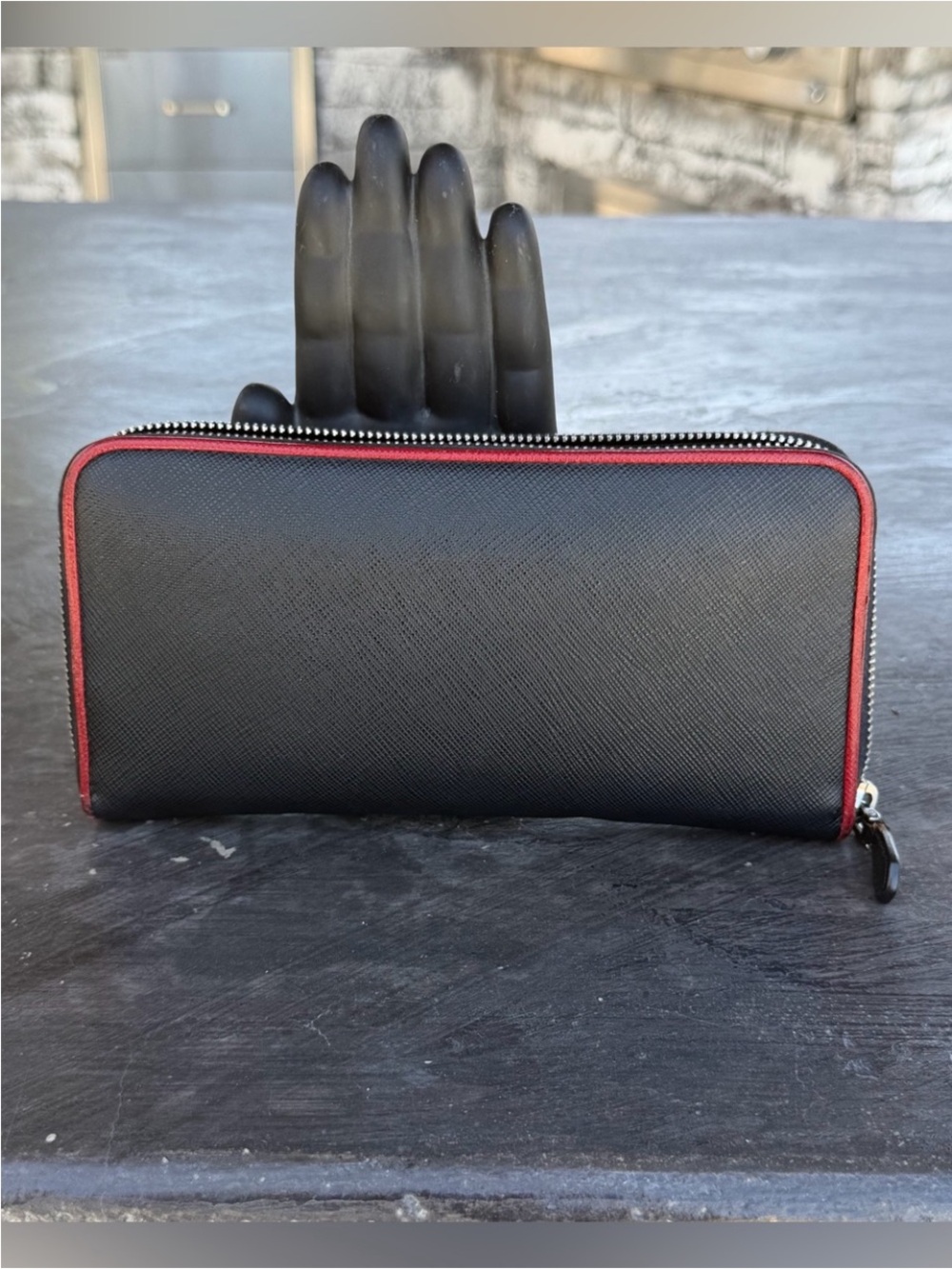 Prada Black Saffiano with Red Trim - Picture 2 of 9